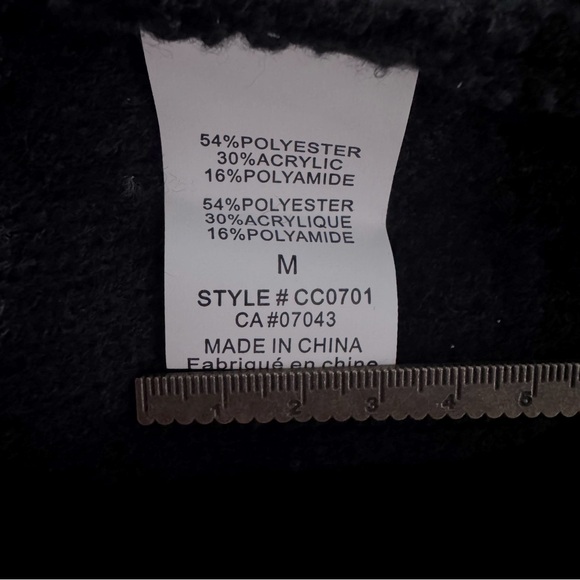 Black Boucle Daisy Knit Sweater Plush Floral Pullover Medium - Picture 8 of 10